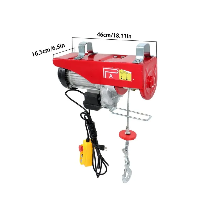 Таль 2200lbs Mini Electric Hoist 14ft/4.2m Wired Remote Control 1600W Crane Winc