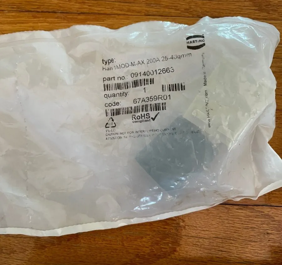 Модуль HARTING 200 Amp Axial Screw Module, 09140012663 — фото лота 1
