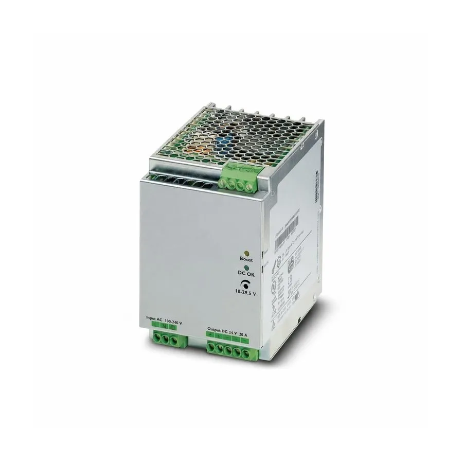 Блок питания 2866776 QUINT-PS/1AC/24DC/20A DIN Rail Power Supply, 100-240VAC Inp — фото лота 1
