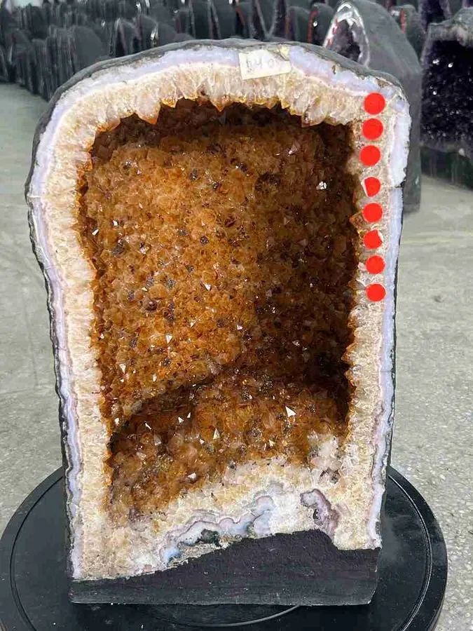 Лабораторный прибор 52.8LB TOP Rare Natural citrine quartz geode crystal cluster — фото лота 1