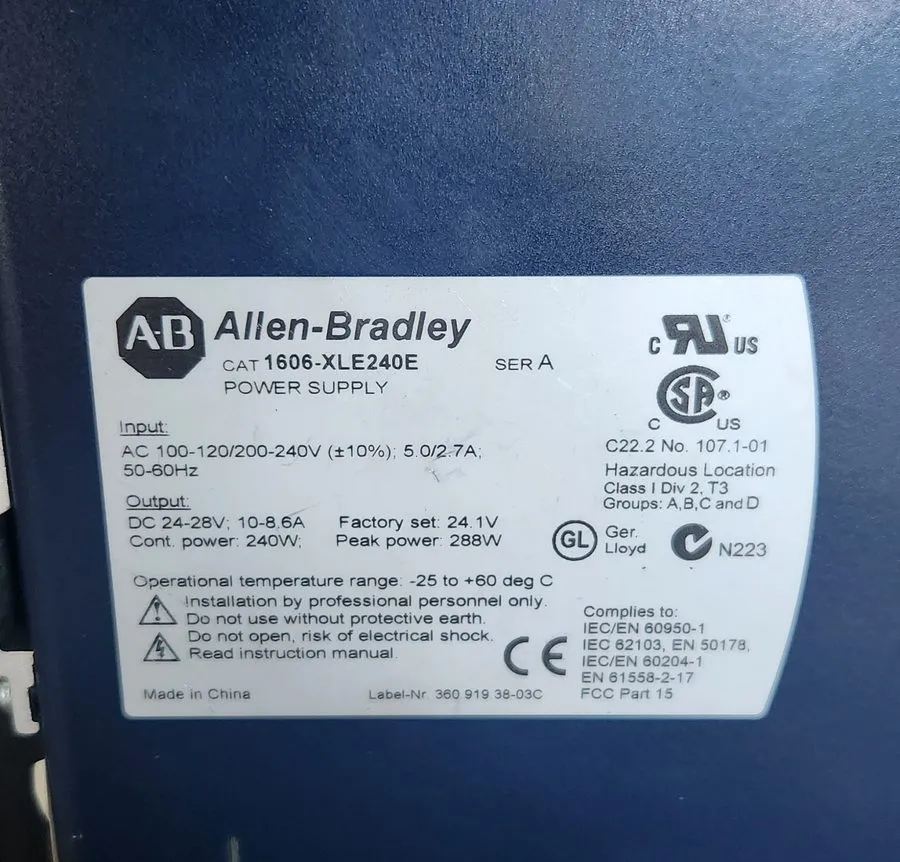 Блок питания 🇺🇸 Allen Bradley 1606-XLE240E 24V Power Supply