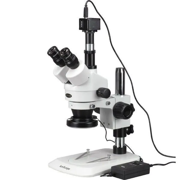 Микроскоп 3.5X-45X Simul-Focal Stereo Zoom Microscope + 30W Dual LED Light + 1.3
