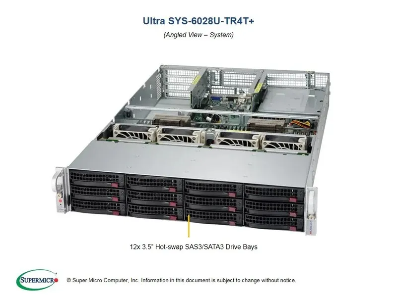 Сервер Supermicro SYS-6028U-TR4T+ Barebones Server