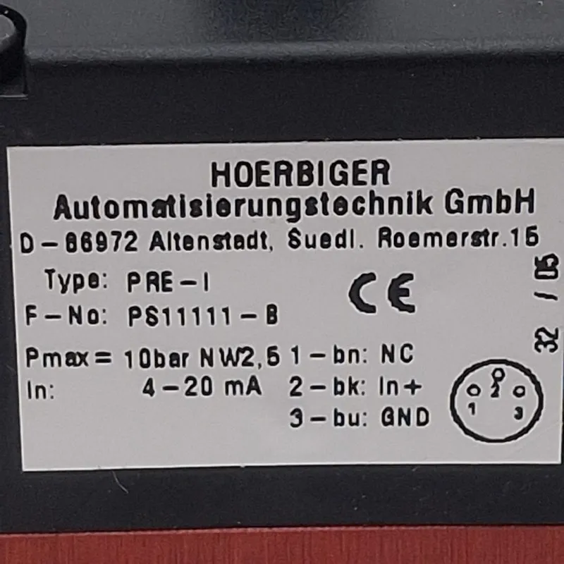 Трубопроводная арматура Hoerbiger PRE-I PS11111-B Proportional Pressure Regulato