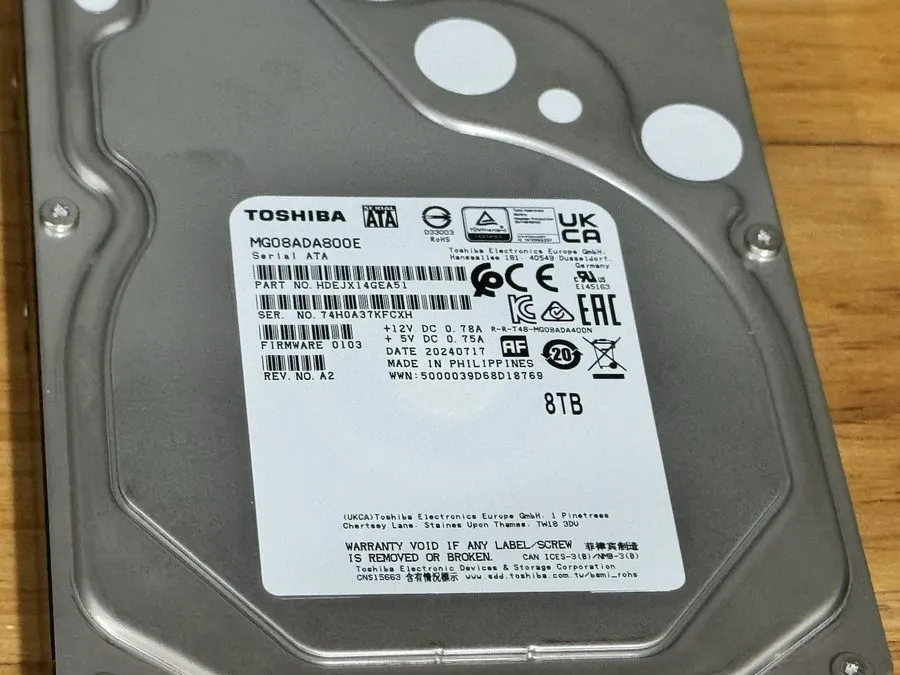 Жёсткий диск Toshiba MG08ADA800E 8TB 3.5 SATA HDD 7200rpm 827h HD Tune Checked