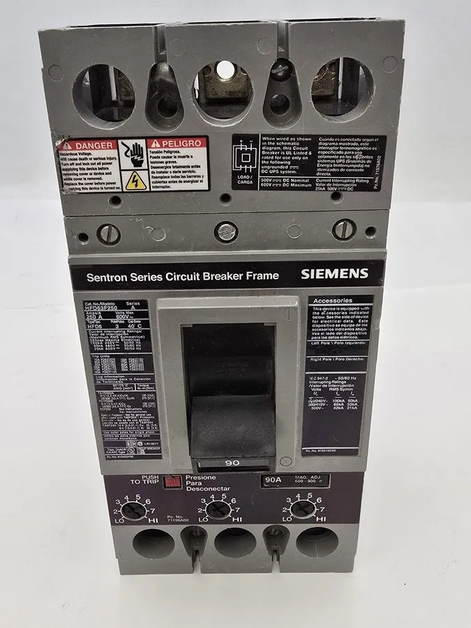 Автоматический выключатель Siemens HFD63F250 Sentron Series Circuit Breaker 250A