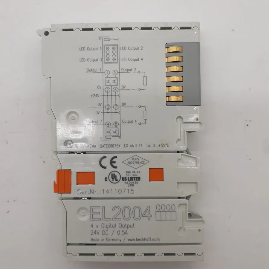 Модуль ввода-вывода Beckhoff EL2004 EtherCAT Terminal 4x Digital Output 24V DC