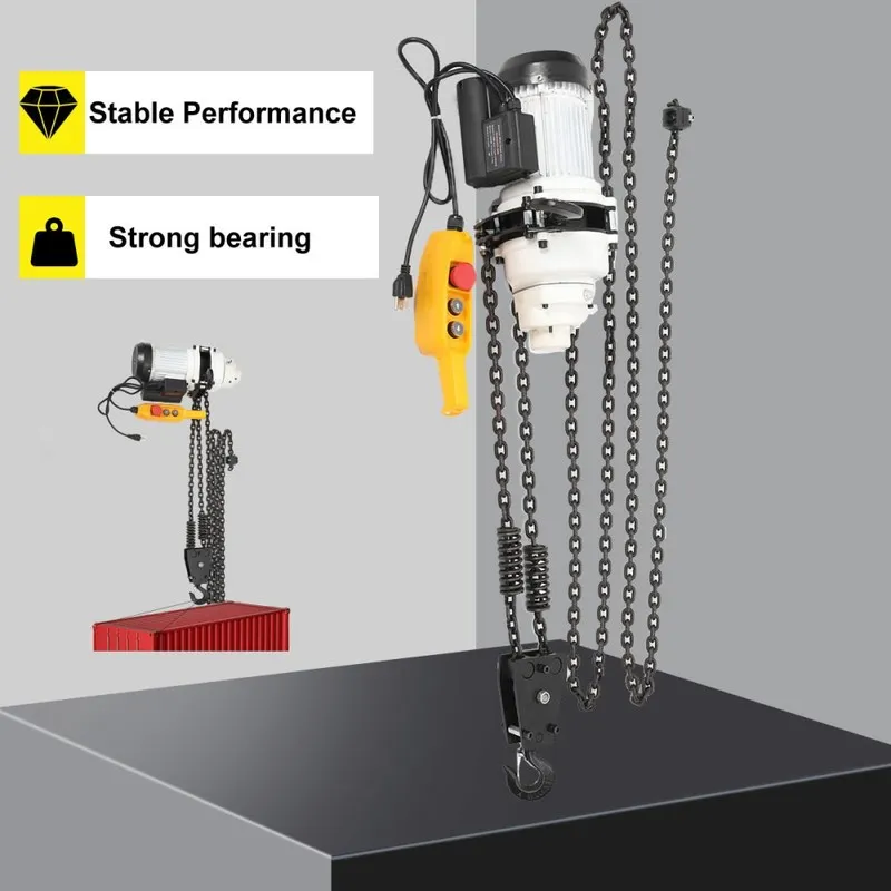 Таль 2200LBS Electric Chain Hoist Single Phase Hoist Crane 10FT Chain Lift 2.5m/