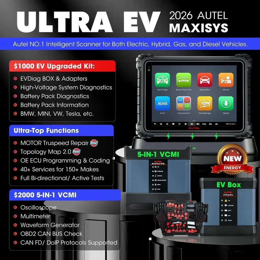 Диагностический сканер Autel MaxiSys Ultra EV 2026 EV Intelligent Diagnostic Sca — фото лота 2