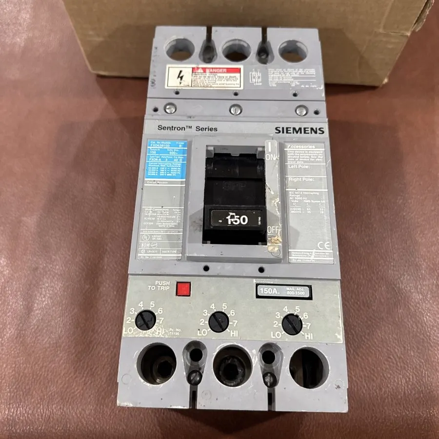 Автоматический выключатель Siemens Sentron FXD63B250 Ser FXD6-A 250 Amp 600 VAC 