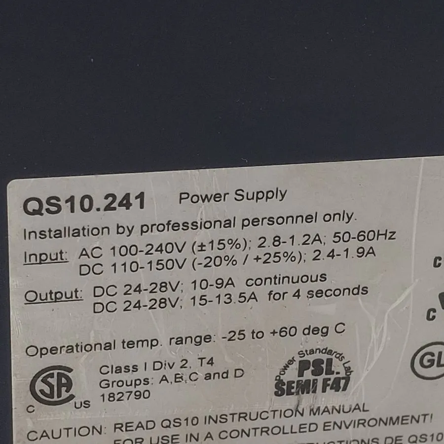 Блок питания PULS QS10.241 240W 10A Single Phase DIN Rail Power Supply 24-28VDC