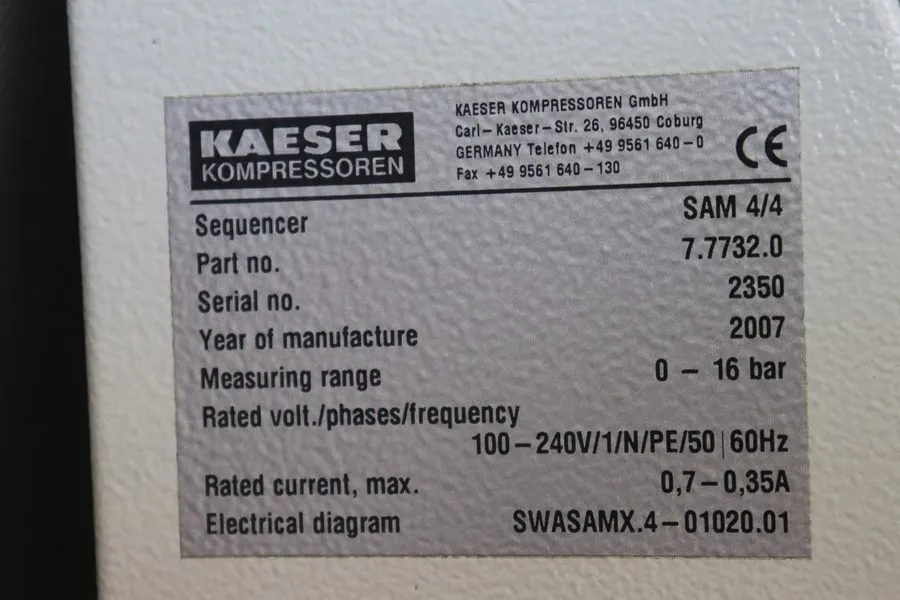 Компрессор Kaeser Compressors SAM 4/4 Air Manager 7.7732.0 16bar+6BK1200-0HA10-0