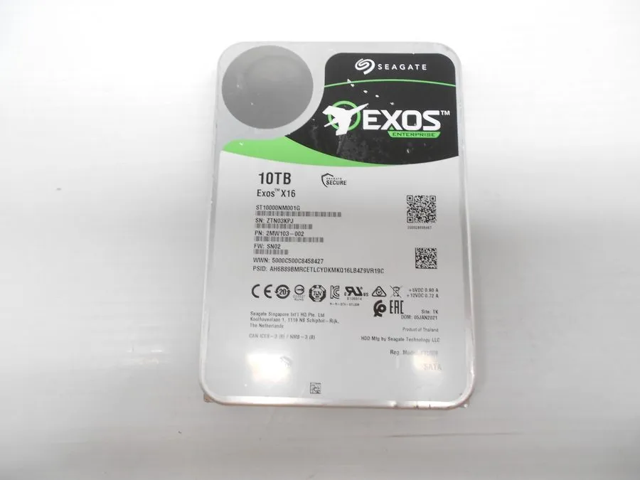 Жёсткий диск Seagate ST10000NM001G Exos X16 10TB 7.2K SATA 6Gbps 3.5" 256MB Cach