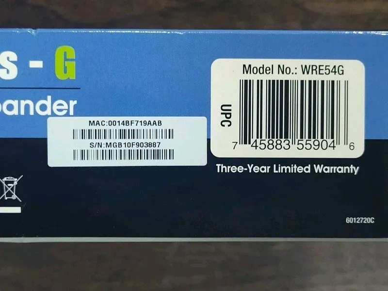 Экспандер Linksys WRE54G Ver 2 Wireless-G Range Expander Complete Works — фото лота 1