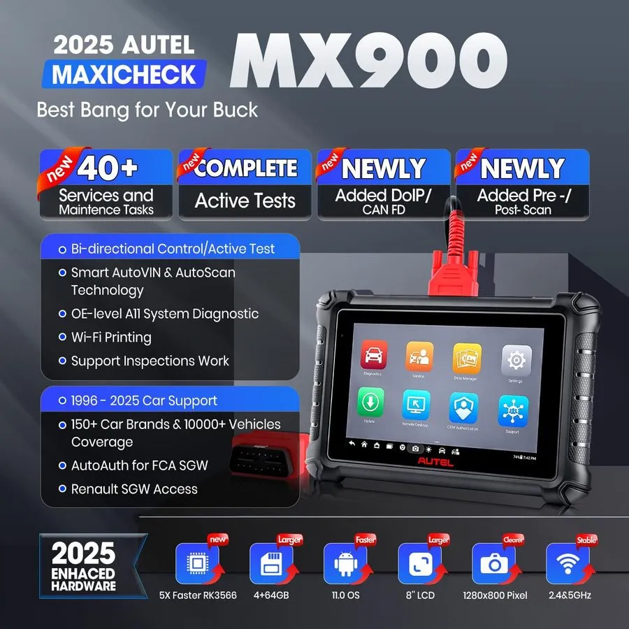 Диагностический сканер 2025 Autel MaxiCOM MX900 MK900 Auto All System Diagnostic — фото лота 1