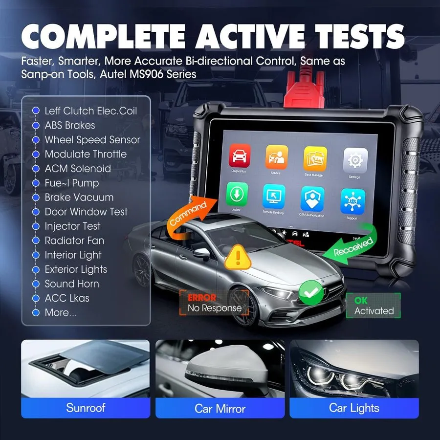 Диагностический сканер 2025 Autel MaxiCOM MX900 MK900 Auto All System Diagnostic — фото лота 2
