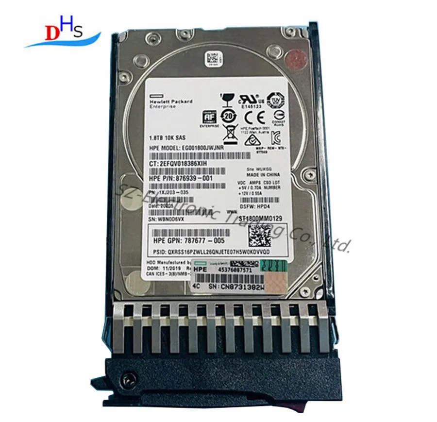 Жёсткий диск HPE J9F49A 787649-001 MSA 1.8TB 12G SAS 10K SFF 2.5IN 512E HDD Hard