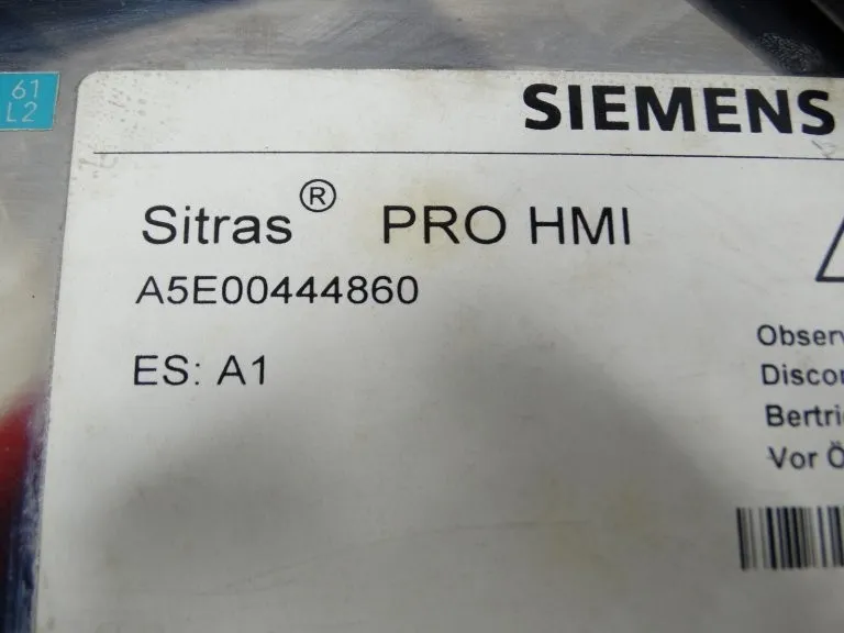 Панель оператора Siemens Panel A5E00444860 Sitras PRO HMI KS#01
