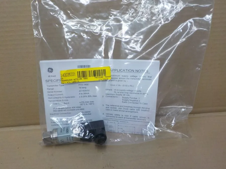 Датчик давления DRUCK PTX1400 Pressure Transmitter 400 bar 4-20mA 9.28 VDC