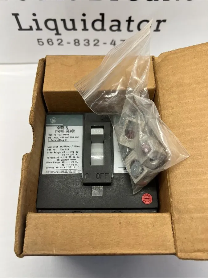 Автоматический выключатель TED134090 General Electric 90A 480V 3P Circuit Breake