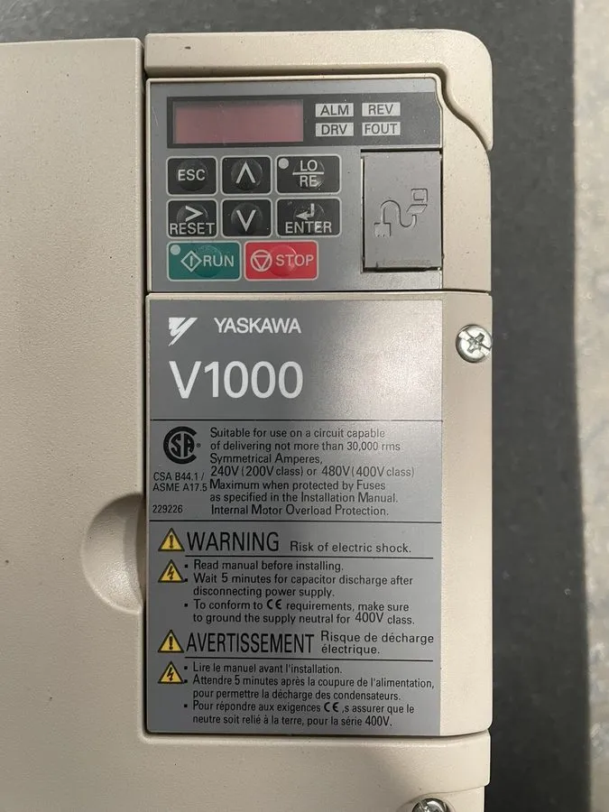 Частотный преобразователь YASKAWA V1000 CIMR-VU4A0018FAA
