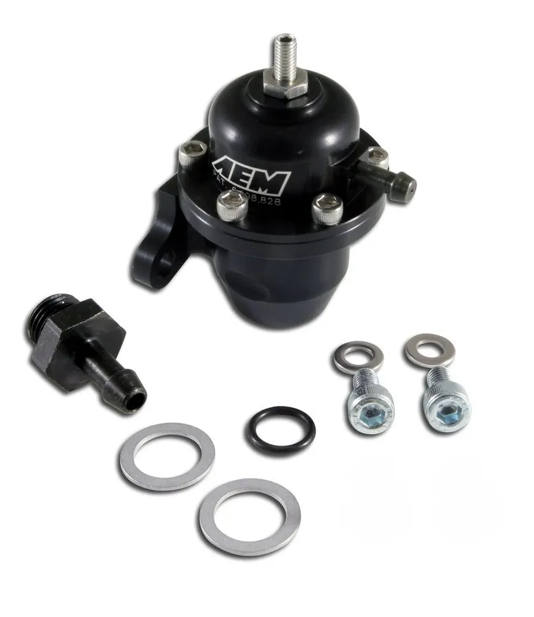 Трубопроводная арматура AEM 25-301BK Adjustable Fuel Pressure Regulator Black