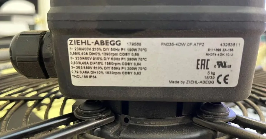 Вентилятор ziehl-abegg FN035-4DW.0F.A7P2 Centrifugal Fan