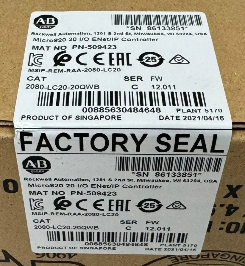 ПЛК 2080-LC20-20QWB Micro820 20 I/O ENet/IP Controller Allen-Bradley