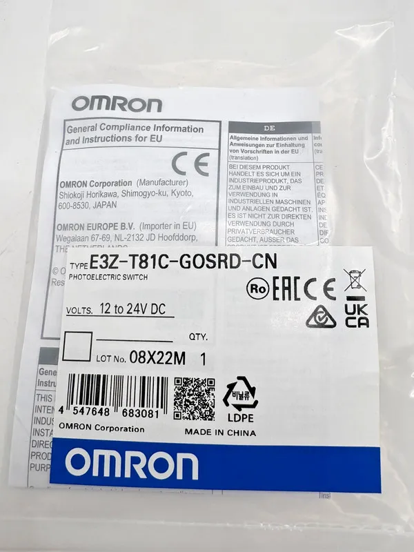 Фотоэлектрический датчик Omron E3Z-T81C-GOSRD-CN Photoelectric Sensor Through-Be