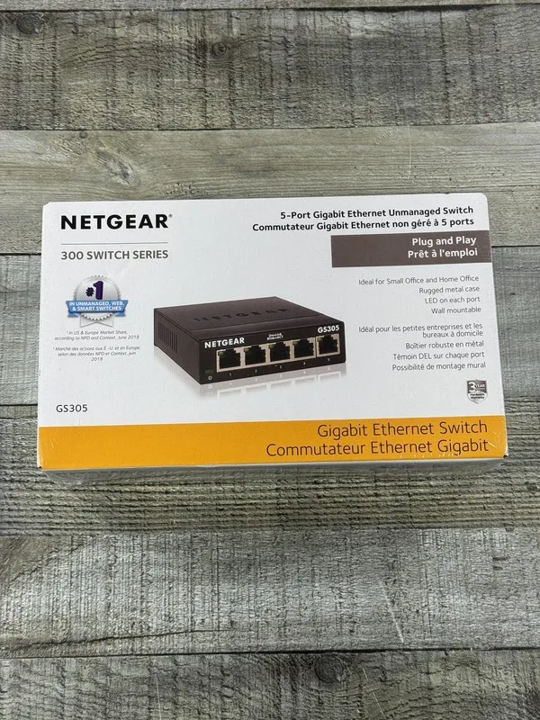 Коммутатор NETGEAR GS305300PAS 5 Port Gigabit Ethernet Unmanaged Switch