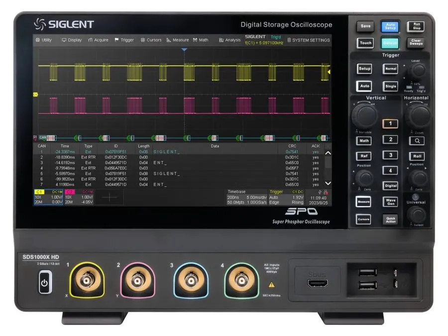Осциллограф Siglent SDS1104X HD Mixed Signal Oscilloscope (4 Channel / 100 MHz) — фото лота 1