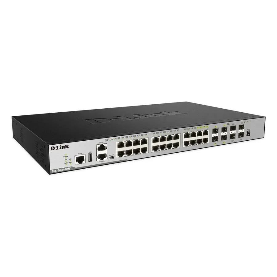 Коммутатор D-LINK DGS-3630-28TC 28-Port Layer 3 Stackable Managed Gigabit Switch — фото лота 1