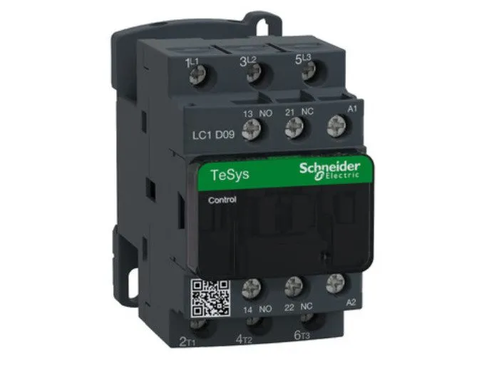 Контактор LC1D09G7 IEC Contactor, TeSys Deca, Nonreversing, 9A, 5HP at 480VAC