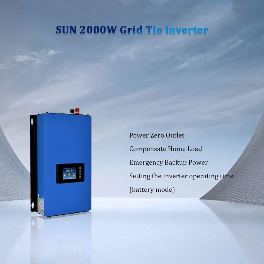 Инвертор Y&H 2000W Grid Tie Inverter Power Limiter LCD Display DC50-90V Input AC