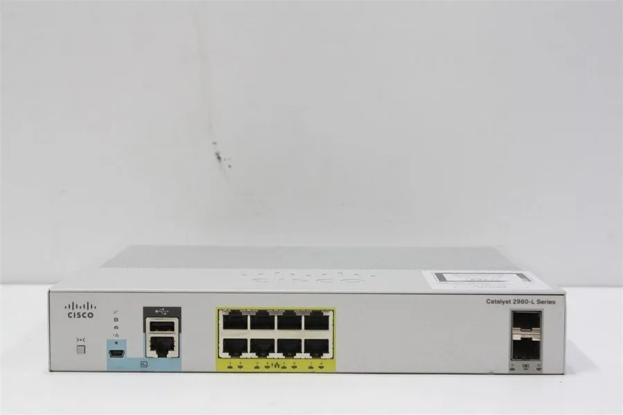 Коммутатор Cisco WS-C2960L-8PS-LL 8-Port Small 1U Managed Gigabit PoE Network Sw