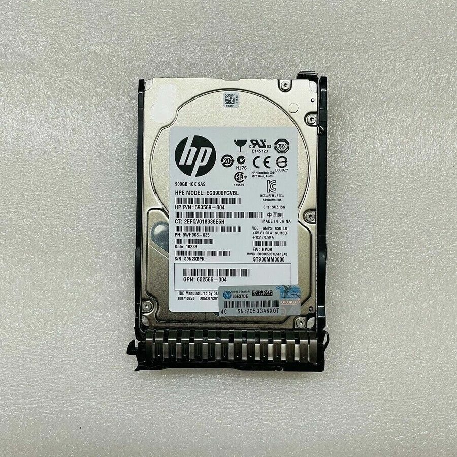 Жёсткий диск HP 653971-001 652589-B21 900GB 10K RPM 2.5" SAS 6Gbps HDD Hard Driv