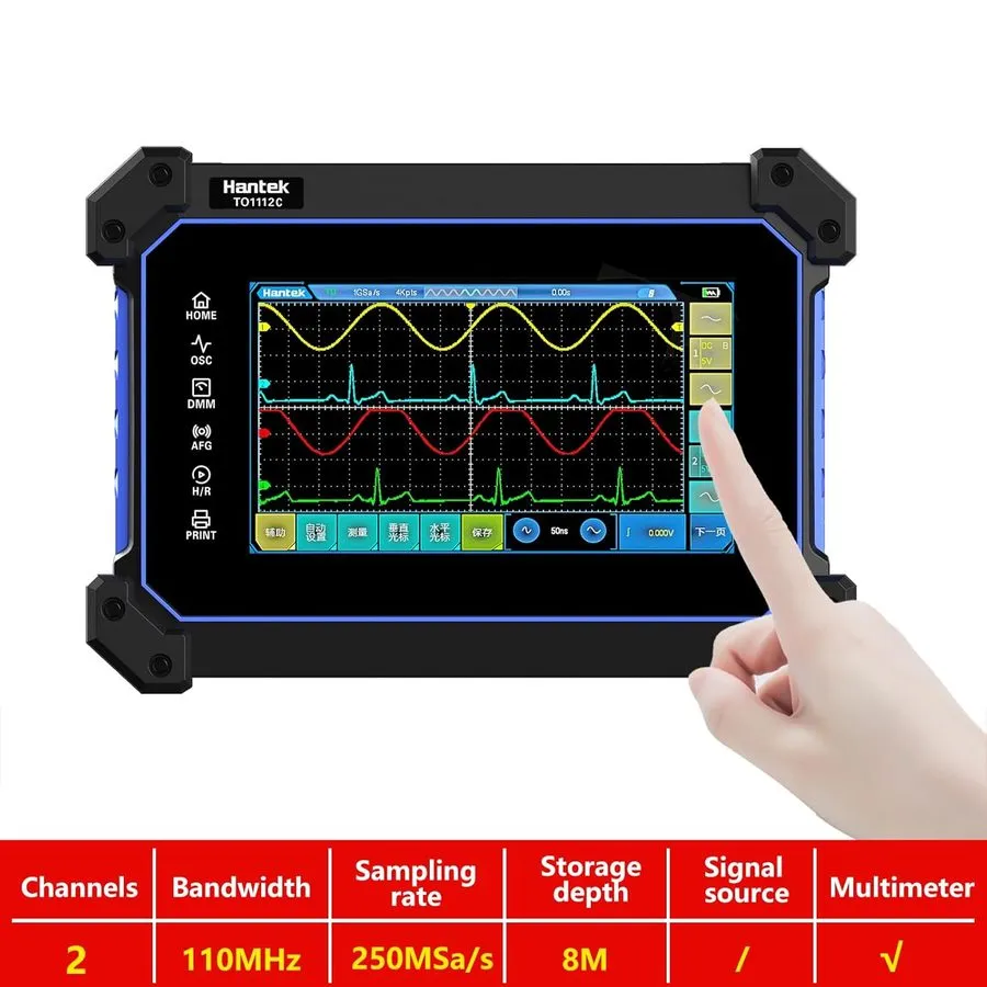 Осциллограф TO1112C Multi-Functional Full Touch Screen Oscilloscope 2 Channels 1 — фото лота 1