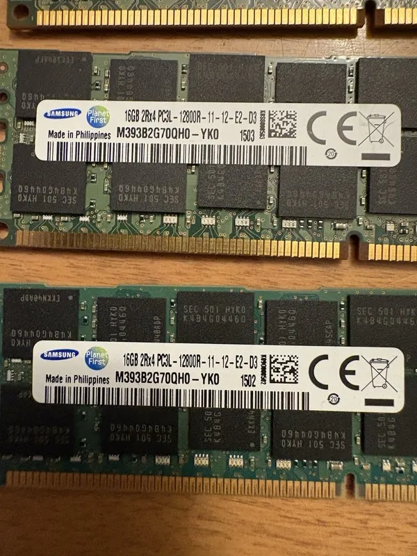 Модуль памяти Samsung M393B2G70QH0-YK0 16 GB DDR3 2Rx4 PC3L-12800R ECC Server RA