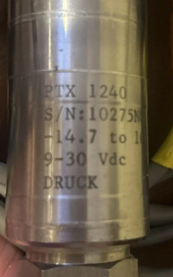 Датчик давления Druck 9-30VDC -5-0 PSI 3’ Cable Pressure Transmitter PTX1240