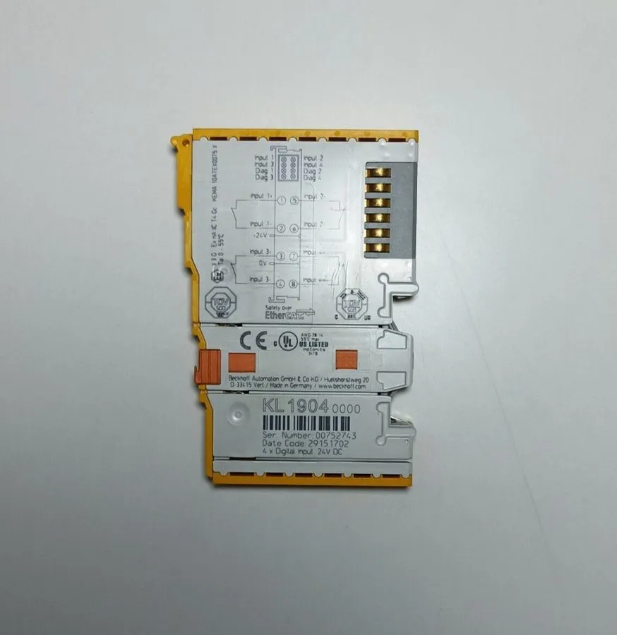 Модуль ввода-вывода Beckhoff KL1904 4X Digital input 24VDC TwinSafe