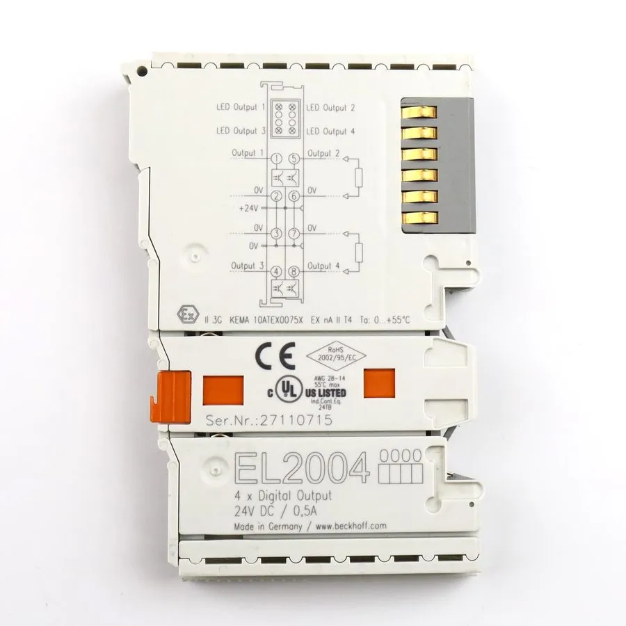 Модуль ввода-вывода Beckhoff EL2004 EtherCAT Terminal 4x Digital Output 24V DC