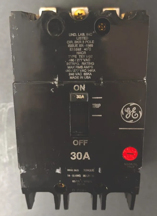 Автоматический выключатель General Electric E11592 3-Pole Circuit Breaker 100A 2