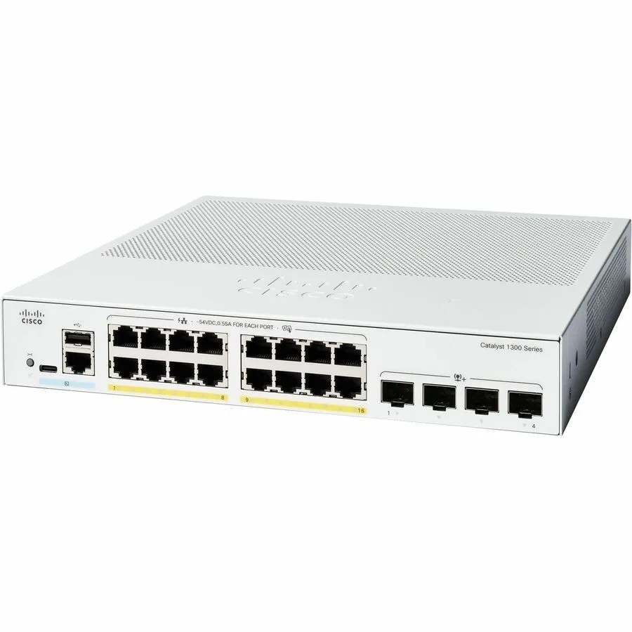 Коммутатор C1300-16P-4X Cisco Catalyst 1300 16-Port GE PoE Switch 0 1Gbps