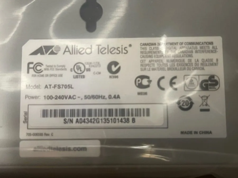 Коммутатор Allied Telesis AT-FS705L Ethernet Switch 5 ports 10/100Mbps — фото лота 2