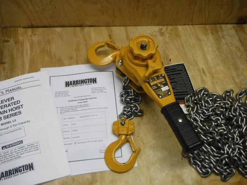 Таль Harrington LB008-20 20 Ft Lift 1500 lb Load Cap Manual Chain Hoist