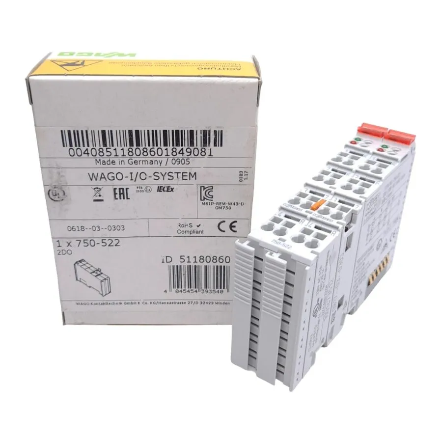 Модуль WAGO 750-522 750 522 DO Module 2-Channel 230VAC Solid State