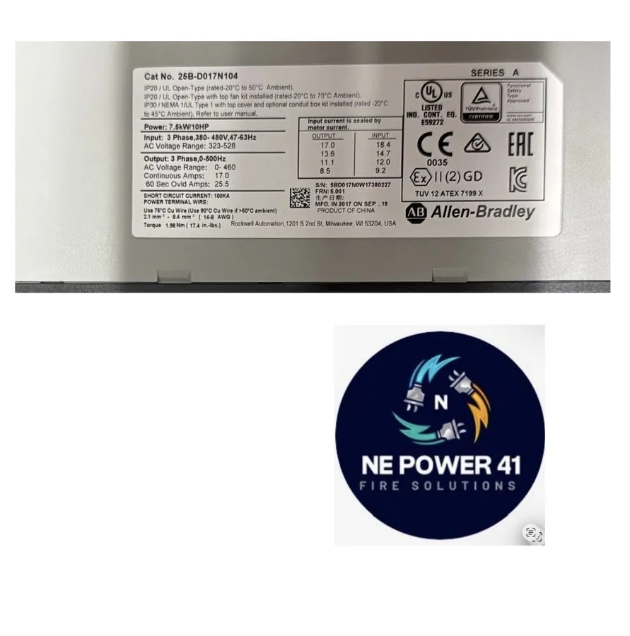 Частотный преобразователь 25B-D017N104 Allen-Bradley PowerFlex 525 7.5kW 10Hp AC