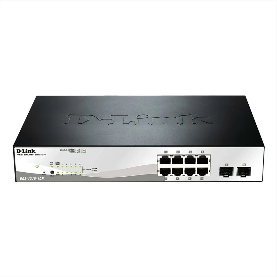 Коммутатор D-Link Switch DGS-1210-10P/E Fiber Optic (Fiber Optic)