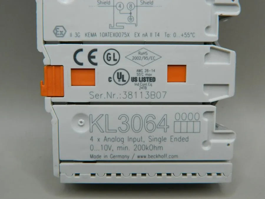 Модуль ввода-вывода 1x Beckhoff KL3064 Bus Terminal 4 Channel Digital Input