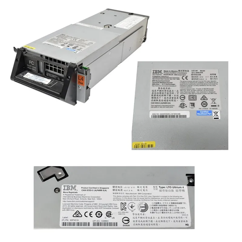Ленточный привод IBM 3588-F4A LTO Ultrium 4 FC 4Gb/sec 800GB Fibre Tape Drive 35